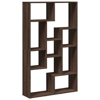 Boekenkast 72x20x120 cm bewerkt hout bruin eikenkleurig 7