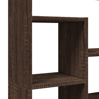 Boekenkast 72x20x120 cm bewerkt hout bruin eikenkleurig 9