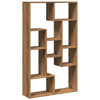 Boekenkast 72x20x120 cm bewerkt hout artisanaal eikenkleurig 2