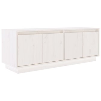 Tv-meubel 110x34x40 cm massief grenenhout wit 2