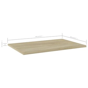 Wandschappen 4 st 60x40x1,5 cm bewerkt hout sonoma eikenkleurig 5