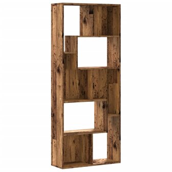 Boekenkast 67x24x161 cm bewerkt hout oud houtkleurig 2