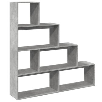 Kamerscherm / boekenkast 4-laags 143,5x29x143,5 cm hout grijs 2