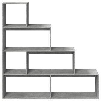 Kamerscherm / boekenkast 4-laags 143,5x29x143,5 cm hout grijs 5