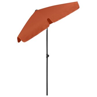 Strandparasol 180x120 cm terracottakleurig 4