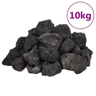 Lavastenen 10 kg 3-5 cm zwart 2