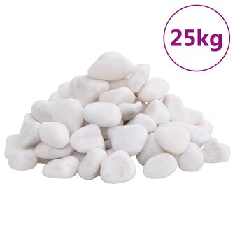 Kiezelstenen gepolijst 2-5 cm 25 kg wit 2