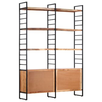 Boekenkast met 4 schappen 124x30x180 cm massief acaciahout 4