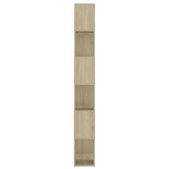 Boekenkast/kamerscherm 60x24x186 cm bewerkt hout sonoma eiken 6