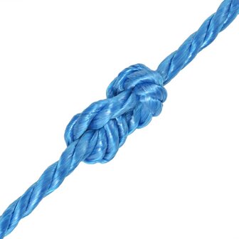 Touw gedraaid 10 mm 250 m polypropyleen blauw 2