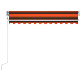 Luifel automatisch met LED windsensor 300x250 cm oranje bruin 4