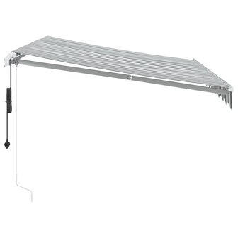 Luifel automatisch uittrekbaar LED 300x250 cm antraciet en wit 5