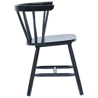 Eetkamerstoelen 4 st massief rubberwood zwart 3