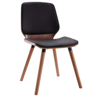 Eetkamerstoelen 4 st kunstleer zwart 3