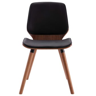 Eetkamerstoelen 4 st kunstleer zwart 4