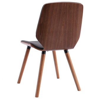 Eetkamerstoelen 4 st kunstleer zwart 6