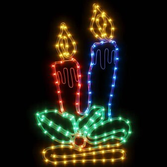 Kerstfiguren kaarsen met 144 LED&amp;apos;s 2 st 70x42 cm 4