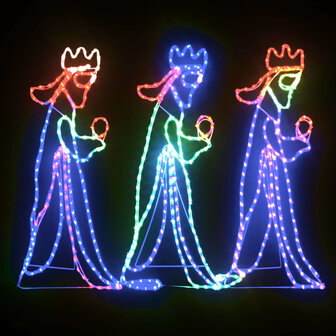 Kerstfiguren drie koningen met 504 LED&amp;apos;s 99,5x45,5 cm 3