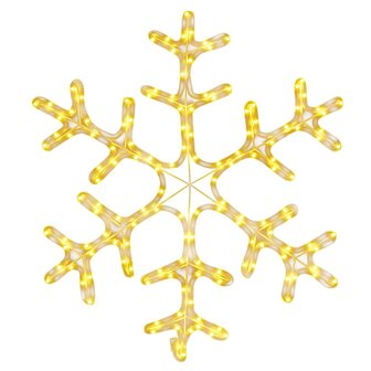 Kerstfiguur sneeuwvlok met 144 warmwitte LED&amp;apos;s 59x59 cm 2