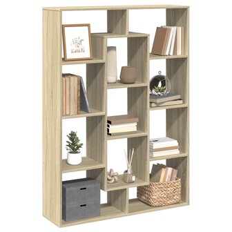 Boekenkast 102x29x143 cm bewerkt hout sonoma eikenkleurig 4