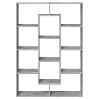 Boekenkast 102x29x143 cm bewerkt hout betongrijs 5