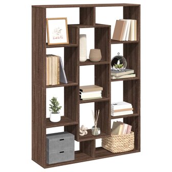 Boekenkast 102x29x143 cm bewerkt hout bruin eikenkleur 4