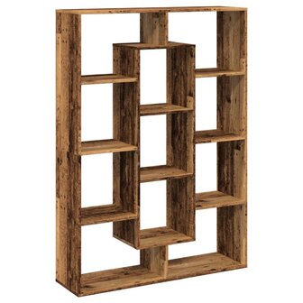 Boekenkast 102x29x143 cm bewerkt hout oud houtkleurig 2