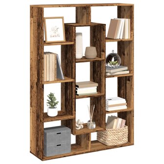 Boekenkast 102x29x143 cm bewerkt hout oud houtkleurig 4