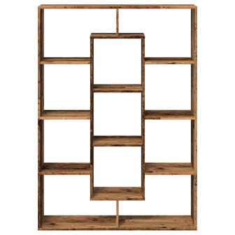 Boekenkast 102x29x143 cm bewerkt hout oud houtkleurig 5