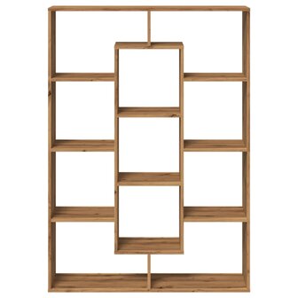 Boekenkast 102x29x143 cm bewerkt hout artisanaal eikenkleur 5