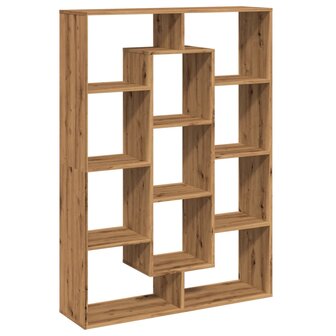 Boekenkast 102x29x143 cm bewerkt hout artisanaal eikenkleur 7