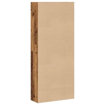 Boekenkast 80x30x189 cm bewerkt hout oud houtkleurig 6