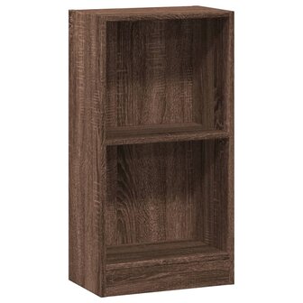 Boekenkast 40x24x76 cm bewerkt hout bruin eikenkleurig 2