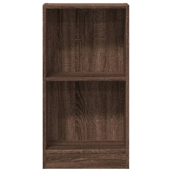 Boekenkast 40x24x76 cm bewerkt hout bruin eikenkleurig 4