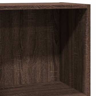 Boekenkast 40x24x76 cm bewerkt hout bruin eikenkleurig 7