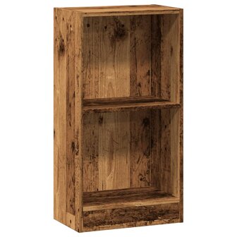 Boekenkast 40x24x76 cm bewerkt hout oud houtkleurig 2