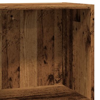 Boekenkast 40x24x76 cm bewerkt hout oud houtkleurig 7