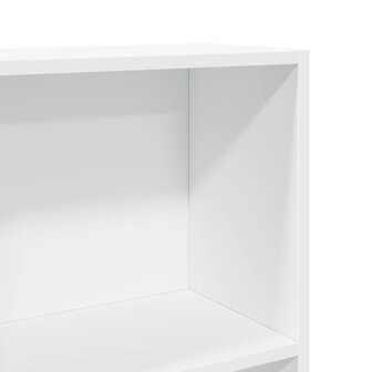 Boekenkast 40x24x176 cm bewerkt hout wit 7