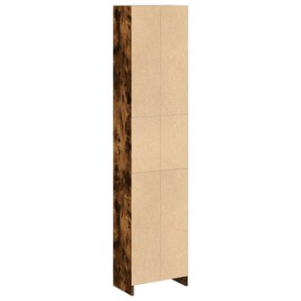 Boekenkast 40x24x176 cm bewerkt hout gerookt eikenkleurig 6