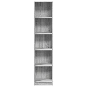 Boekenkast 40x24x176 cm bewerkt hout grijs sonoma eikenkleurig 4