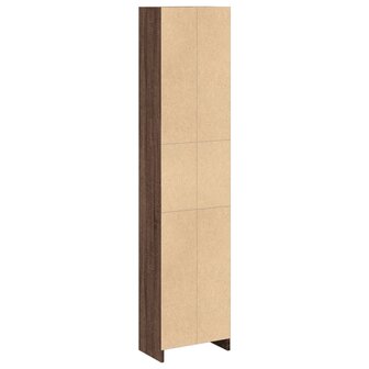 Boekenkast 40x24x176 cm bewerkt hout bruin eikenkleurig 6