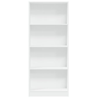 Boekenkast 60x24x143 cm bewerkt hout wit 4