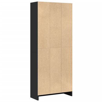 Boekenkast 60x24x143 cm bewerkt hout zwart 6