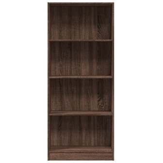 Boekenkast 60x24x143 cm bewerkt hout bruin eikenkleur 4