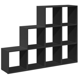 Kamerscherm / boekenkast 3-laags 137,5x29x103,5 cm hout zwart 7