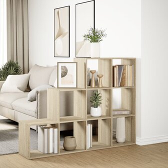 Kamerscherm / boekenkast 137,5x29x103,5 cm hout sonoma eiken 4