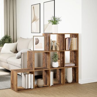 Kamerscherm / boekenkast 137,5x29x103,5 cm hout oud hout 4