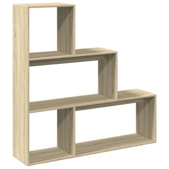 Kamerscherm / boekenkast 123x29x123 cm hout sonoma eiken 2