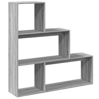 Kamerscherm / boekenkast 123x29x123 cm hout grijs sonoma 2