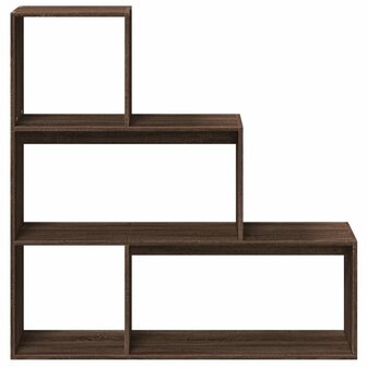 Kamerscherm / boekenkast 3-laags 123x29x123 cm hout bruin eiken 5